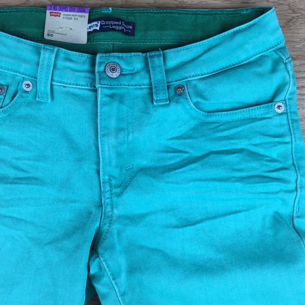 NWT Girls Levi’s Cropped Denim Leggings Sz 12 Reg